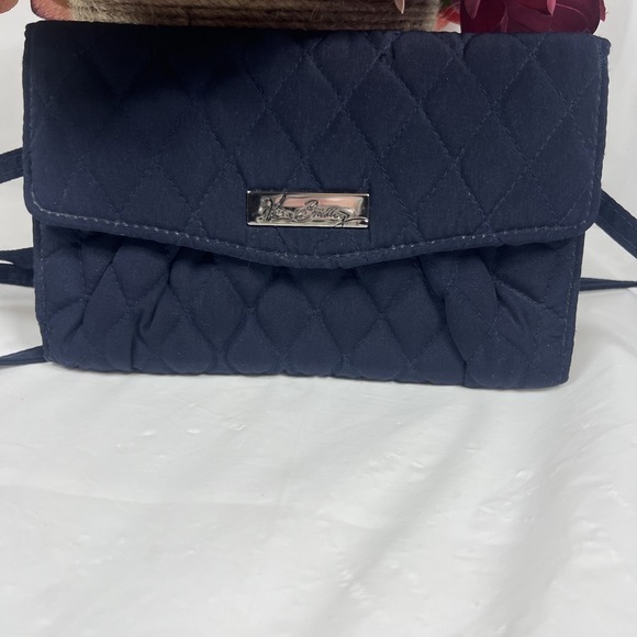 Vera Mont Handbags - Vera Bradley Small Crossbody Purse Wallet Quilted Navy Blue‎